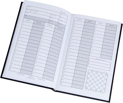 WE Games (12 Count) Chess Scorebook & Chess Notation Book - Black Hardcover Chess Books with 100 Pages, Ideal Chess Score Sheets for Clubs & Tournaments