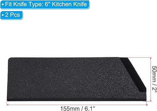 Miniatura 2 de PATIKIL Fundas de plástico ABS para cuchillo de cocina de 6 pulgadas, paquete de 2 cuchillos, protector de filos, protector de cuchillas, funda