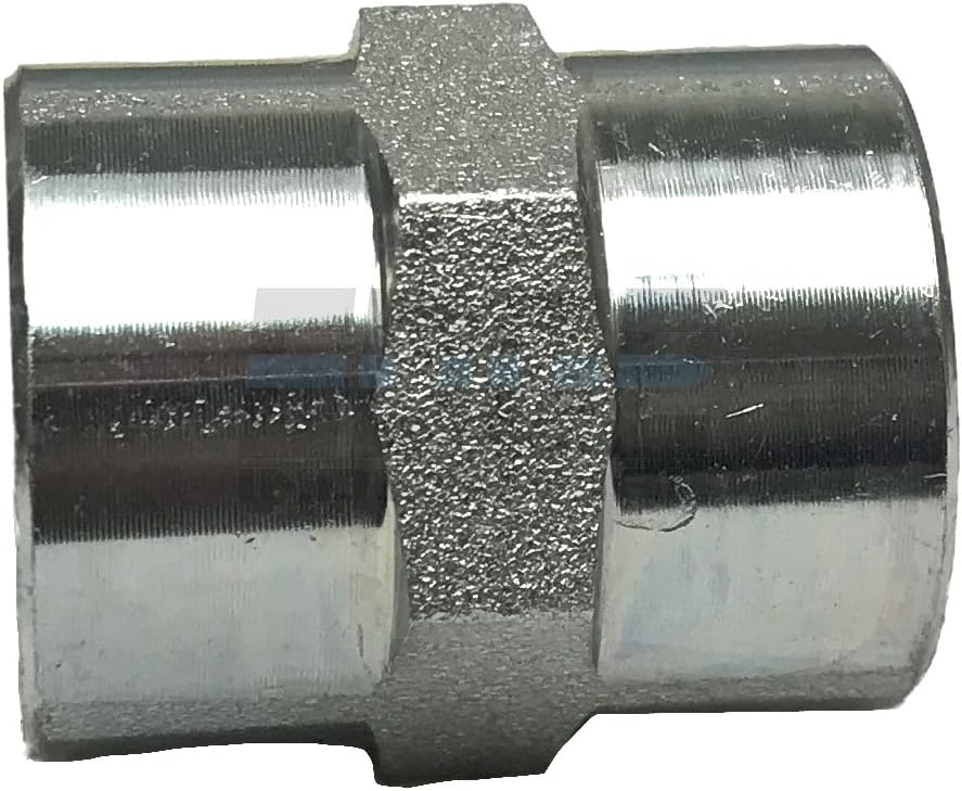 Steel Coupler 3/8" FNPT x 3/8" FNPT Female NPT HYDRUALIC/Fuel/AIR/Water/Oil/Gas/WOG (Qty 25)