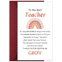 Daycare Teacher Appreciation Gifts Ideas - Thank You Cards with Envelopes Retirement Gift for Woman Going Away Farewell Best Teacher Ever End of Year Teachers Gifts for Teachers