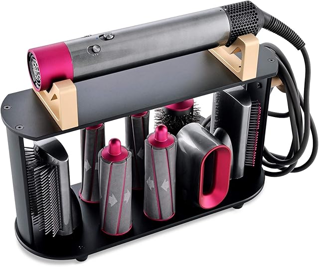 KEESIN Desk Holder for Dyson Airwrap Styler Hair Dryer,Organizer Storage Stand for Airwrap Hair Curling Wand and 8 Curls Barrels