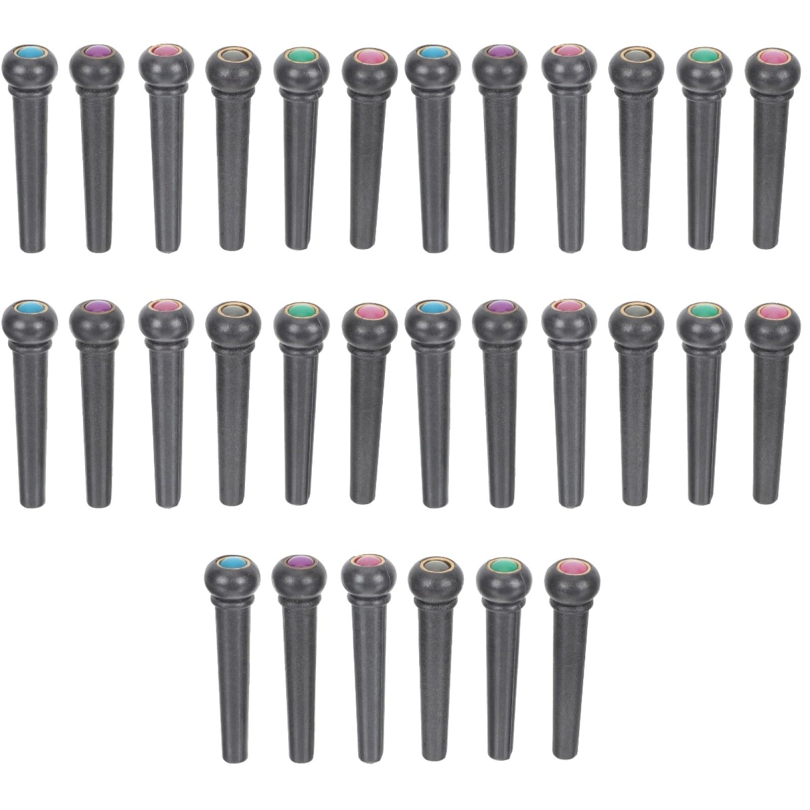 TOYANDONA 30pezzi Piroli Per Chitarra Folk Acciaio Da Accessorio Per Strumenti Musicali Pegs Per Corde Di Alta Qualità Per Chitarre Acustiche e Folk Facili Da Installare e Resilienti