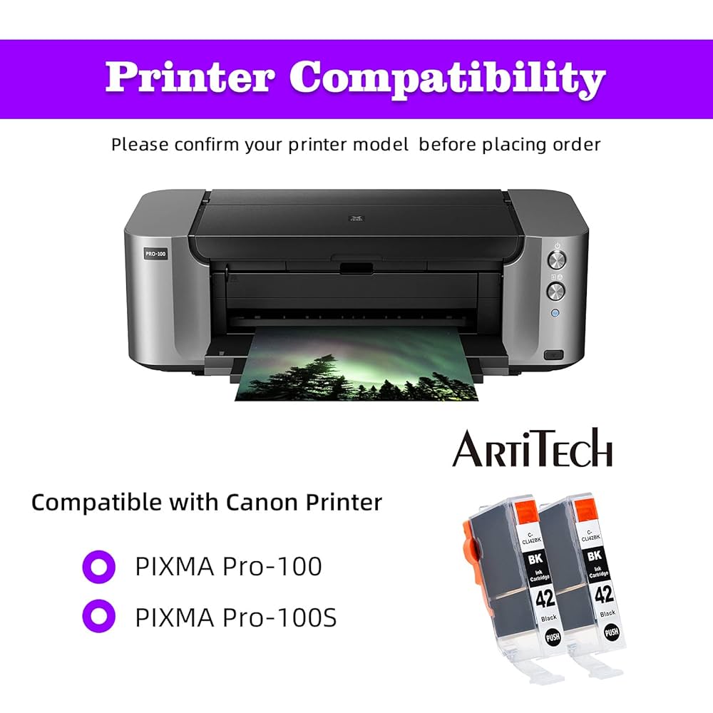 ArtiTech CLI-42 BK Pixma Pro-100 Compatible Ink Cartridges
