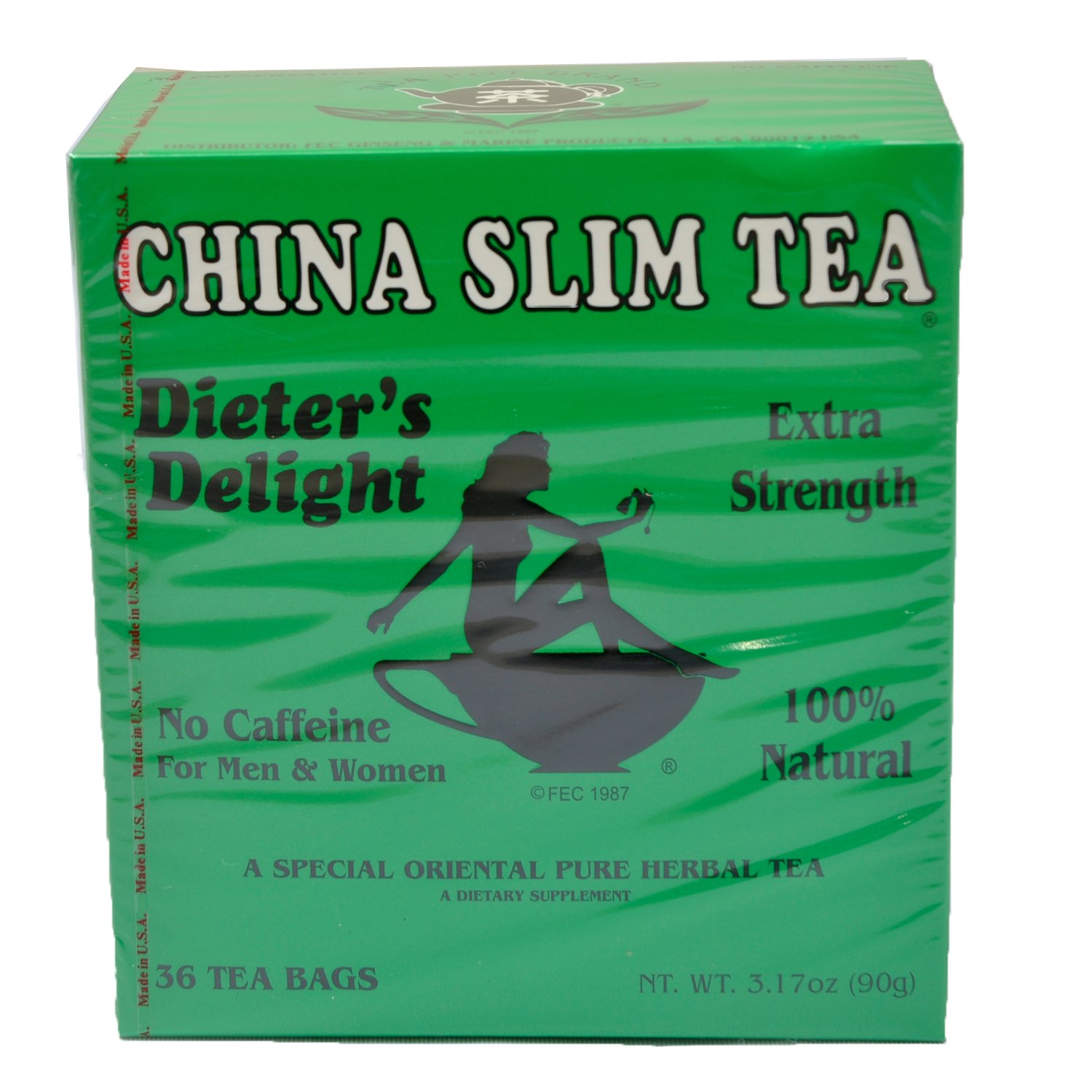 China Slim Tea Dieter'S Delight No Caffeine 16 Tea Bags Net