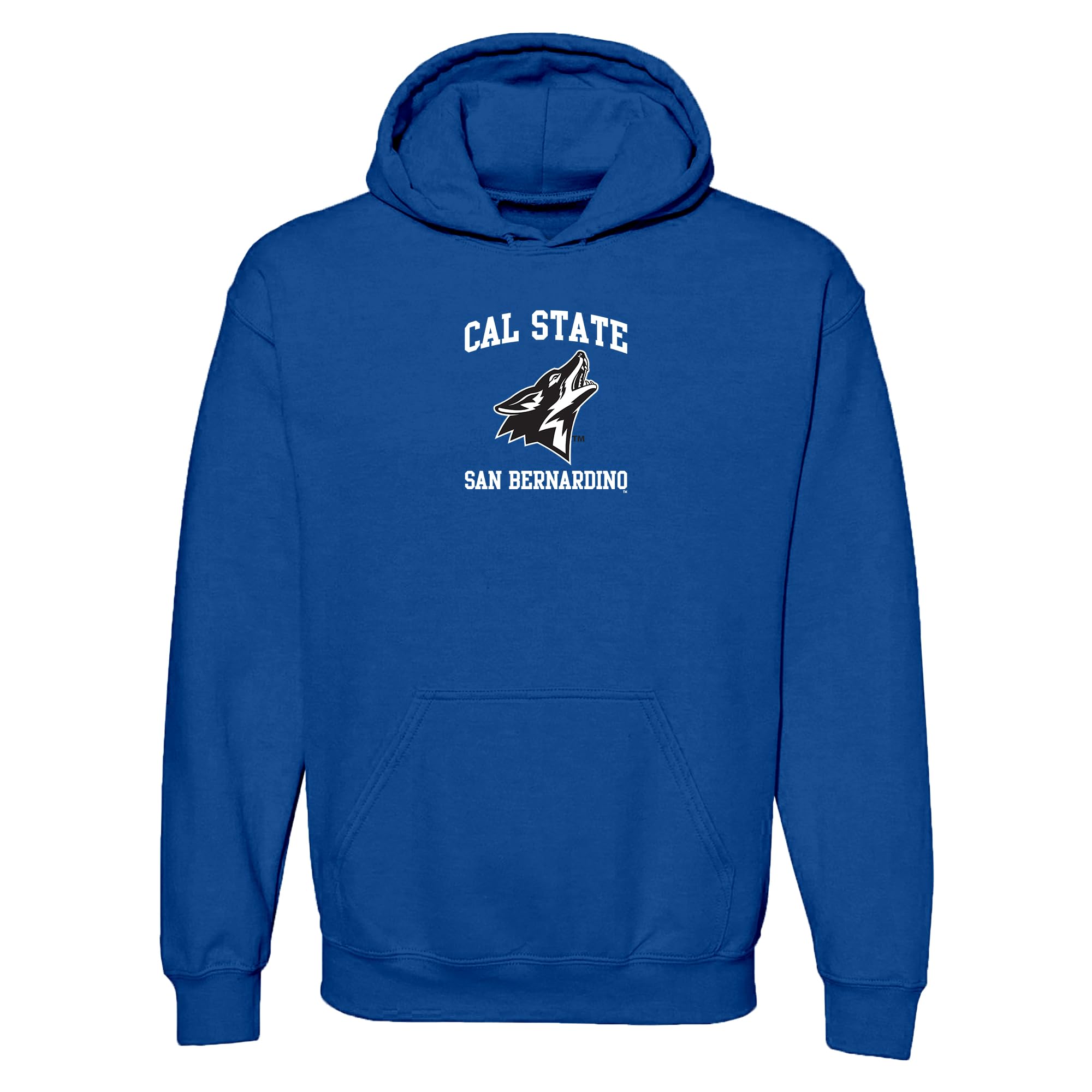 UGP Campus Apparel NCAA Officially licensed College - University Team Color Arch Logo Hoodie, Cal State San Bernadino Coyotes Royal, Large โ image 1