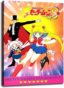 Amazon Co Jp Viviart 壁紙 セーラームーンクリスタル永遠のキャンバス絵画現代の壁アートポスターホームリビングルームの装飾のための写真 ホーム キッチン
