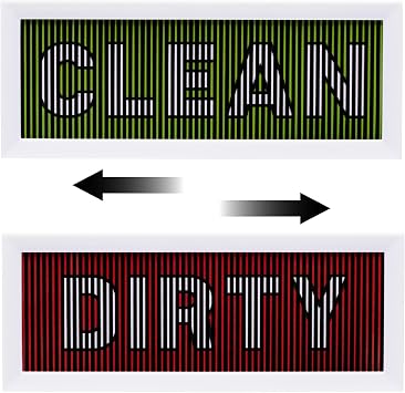 PelegDesign DishDash Dishwasher Magnet Clean Dirty Sign - Farmhouse Kitchen Decor with Magnetic & Adhesive Options, Kitchen Organization Must Haves