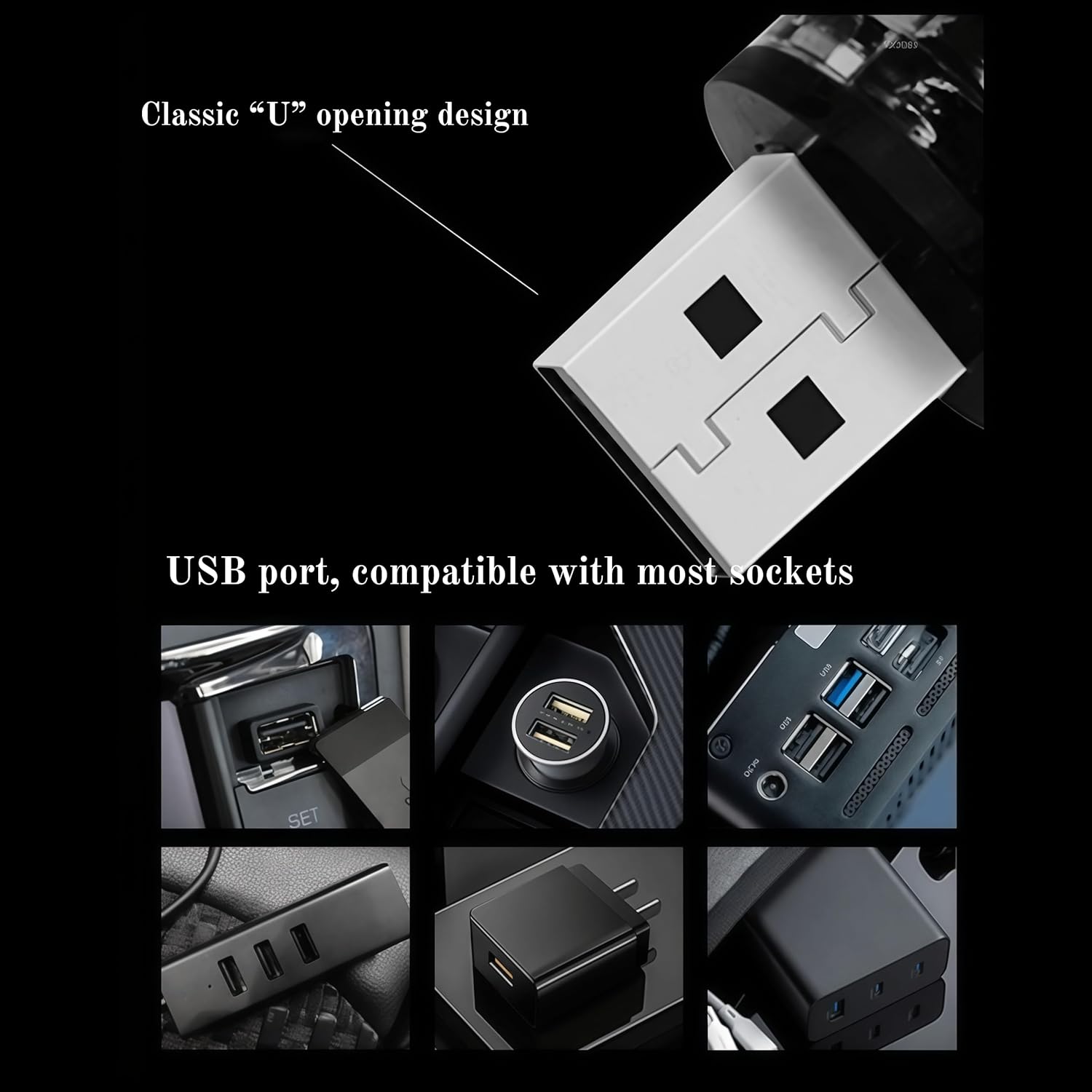 8-Pack Mini USB LED Night Lights – Touch Control, Glass Bottle Design with Spiral Filament, Assorted Colors for Car Interior, Bedroom, Party & Camping.