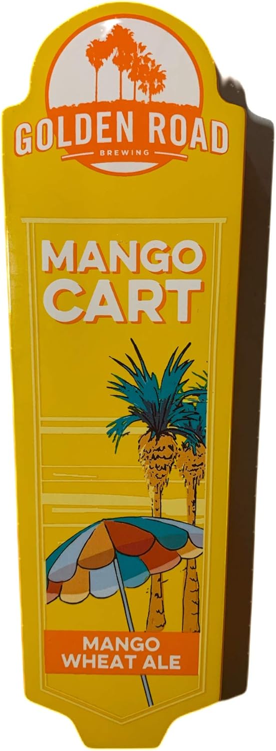 Golden Road Brewing Mango Cart Tap Handle Mango Wheat Ale 8.5" New Grocery
