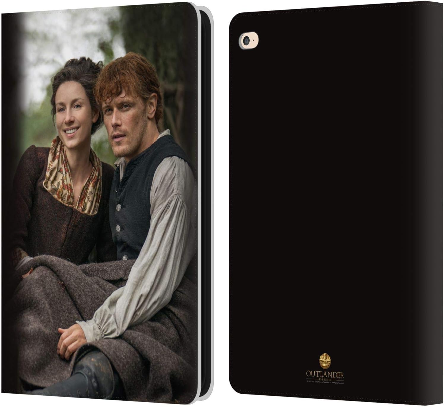 Head Case Designs Officially Licensed Outlander Claire Jamie Fraser Season 4 Art Leather Wallet Case Compatible with Apple iPad Air 2 (2014)