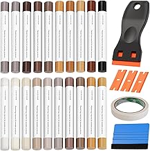 TXXATX Tile Repair Kit 20 Colours - Parquet Repair Kit with Scraper - Coloured Laminate for Laminate Wood PVC Tiles Furniture