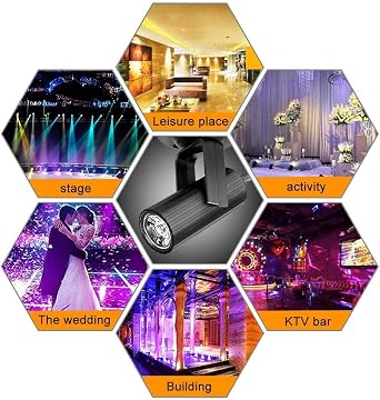 Domary Mini Beam Light Projector LED Stage Spotlight KTV Bar Light Blue Red Green White Purple Colorful AC 85-265V 50/60Hz -5~45°C 1 Year (k)