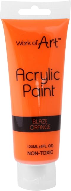 Work of Art Orange Acrylic Paint 120ml