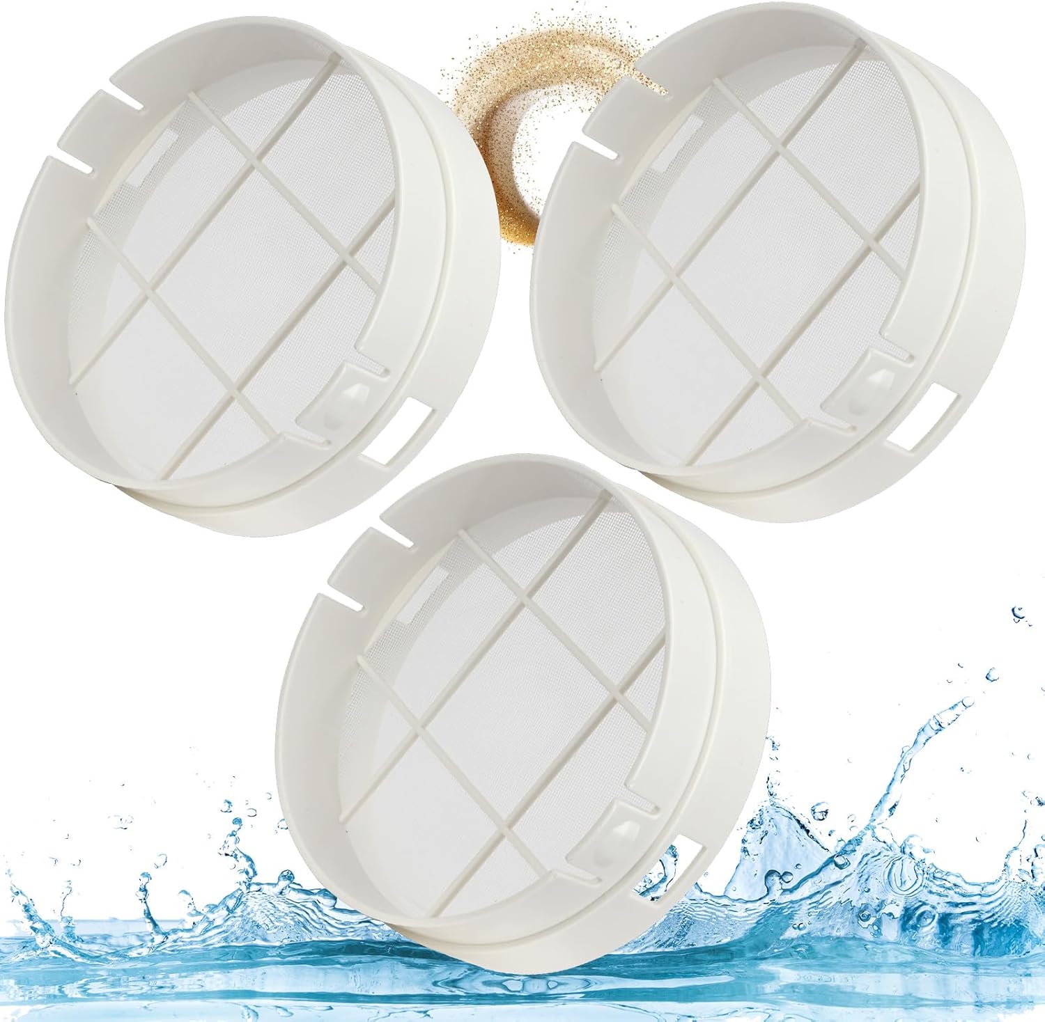 Washable Hose Pre-Filter for Portable Air Conditioner, 5’’ Diamiter 3 Pack White