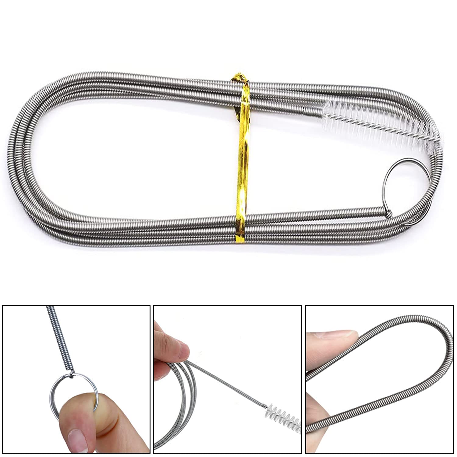 Set Di 6 Spazzole Per Pulizia Tubi Flessibili - 1 Metro Per Bottiglie, Cannucce E Scarichi - Foto 2