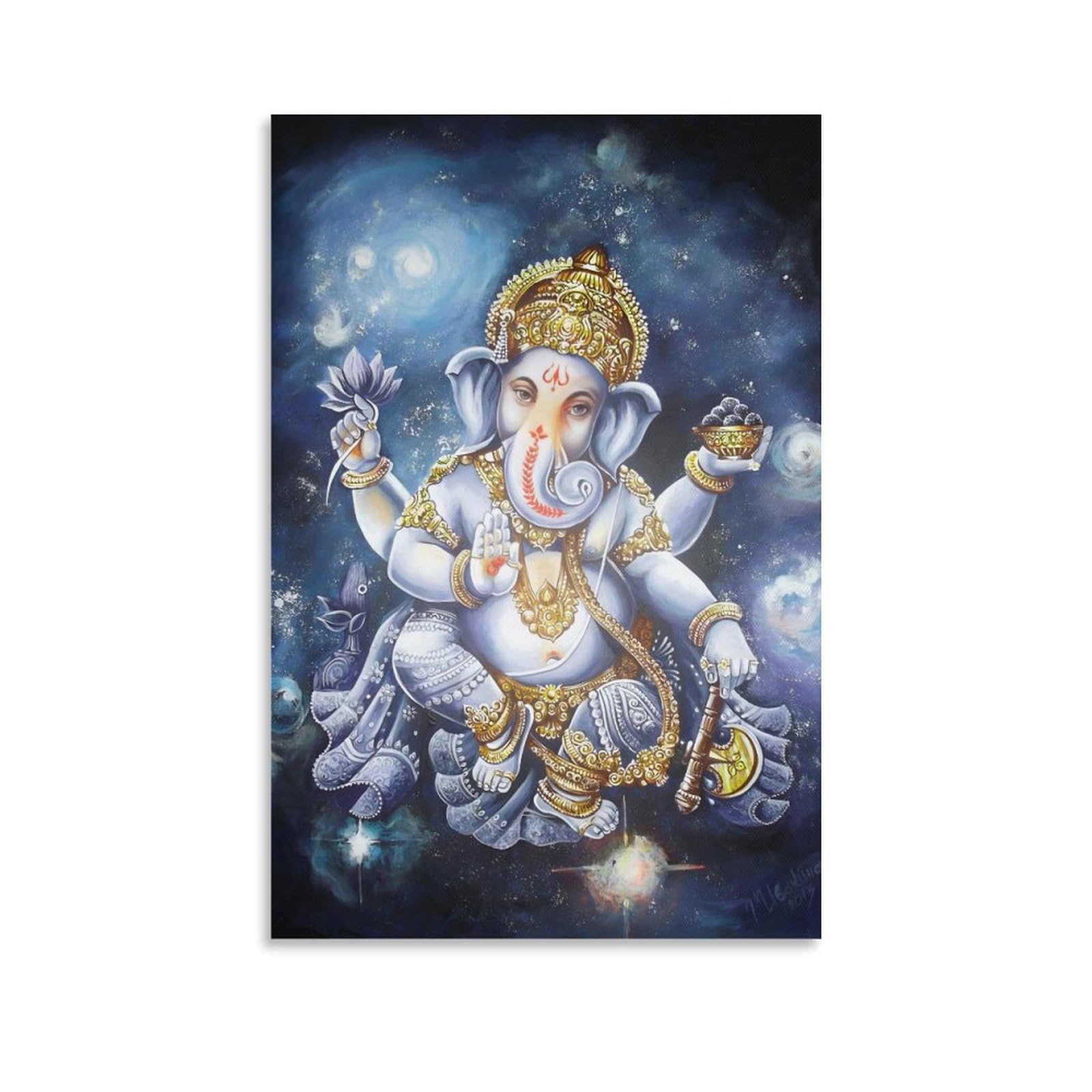 Amazon.co.jp: 象の頭神仏ガネーシャ ポスター アートパネル