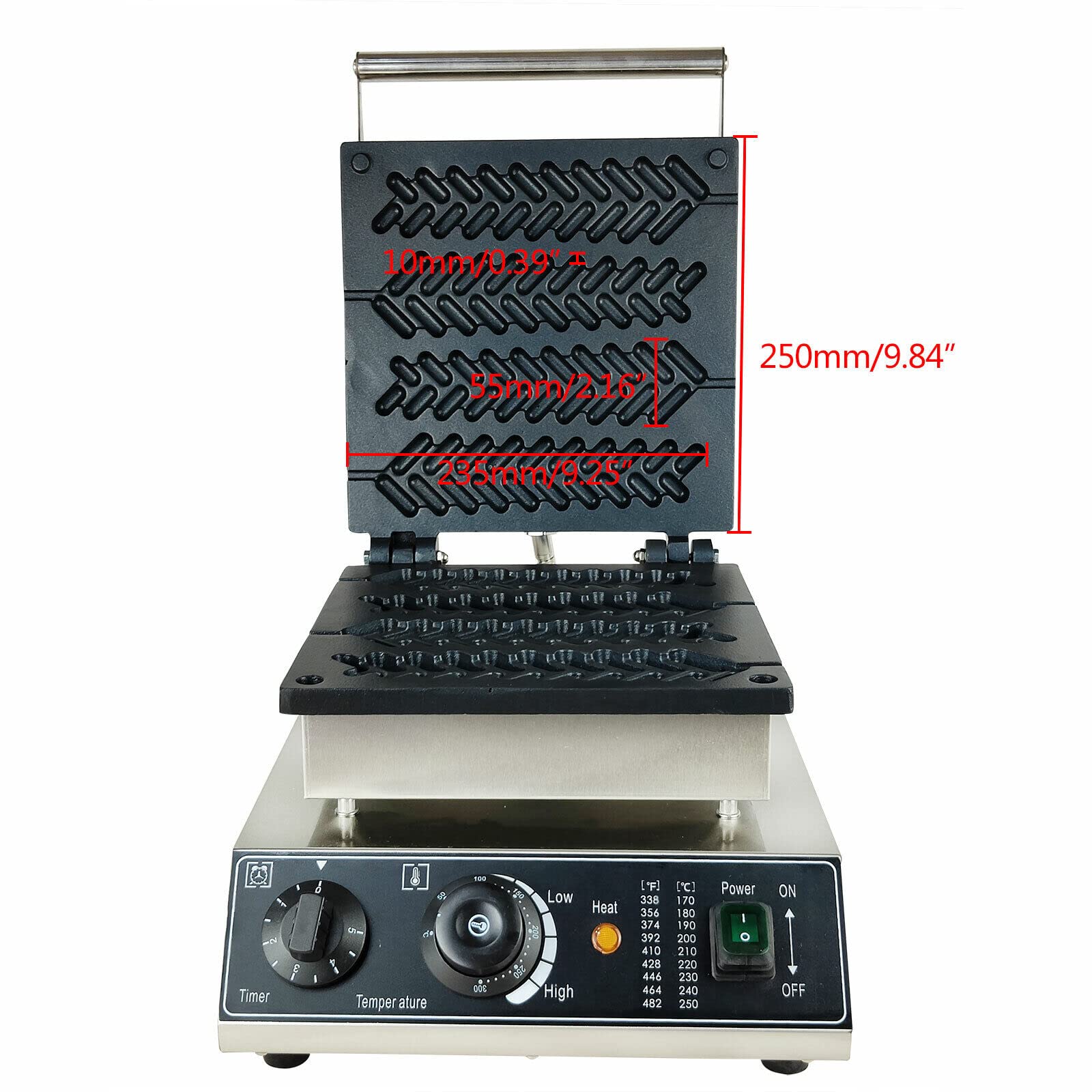 Gofrownica w kształcie pszenicy, elektryczna gofrownica, komercyjna elektryczna 220 V, gofrownica