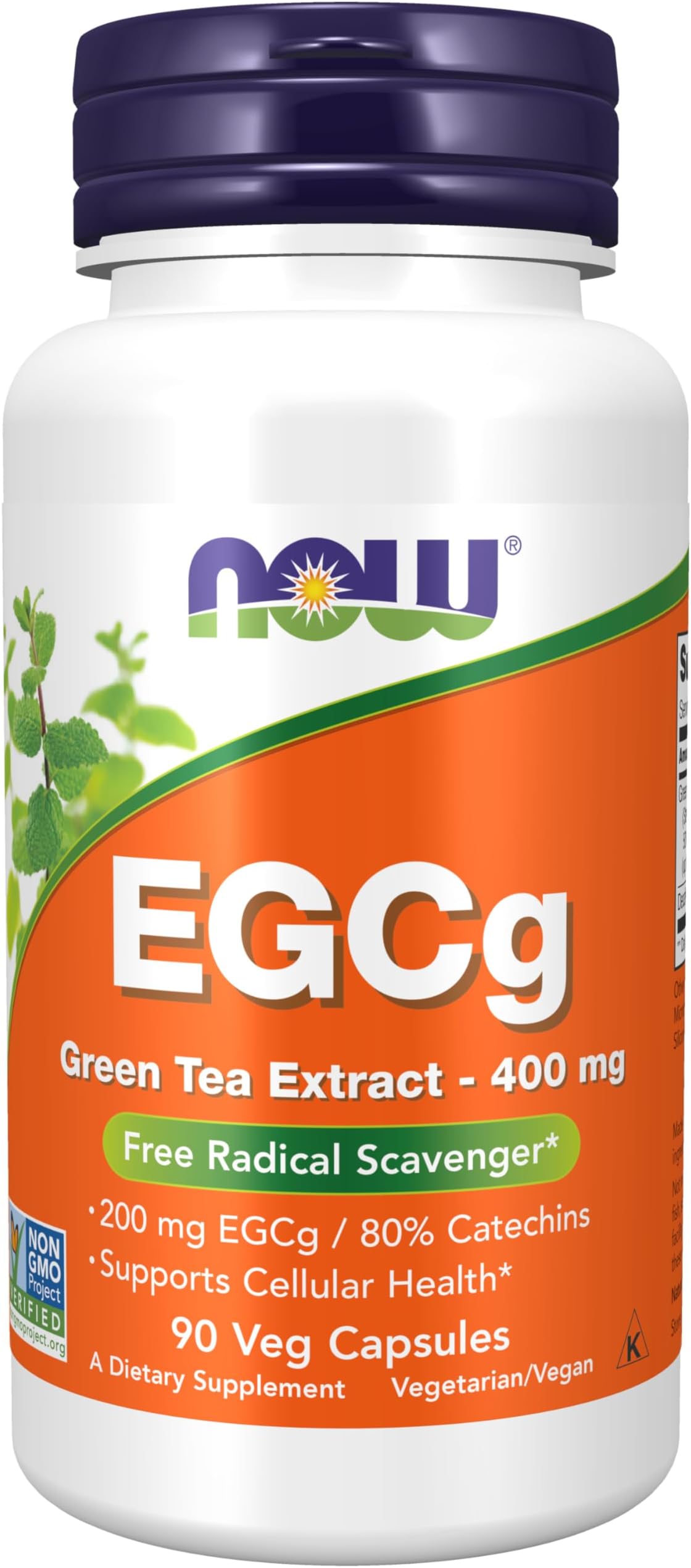 NOW Foods Supplements, EGCg Green Tea Extract 400 mg, Free Radical Scavenger*, 90 Veg Capsules
