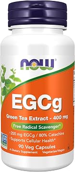 NOW Foods Supplements, EGCg Green Tea Extract 400 mg, Free Radical Scavenger*, 90 Veg Capsules