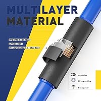 Vista 6 de haisstronica Kit de 420 piezas de tubos termorretráctiles 3:1, con revestimiento adhesivo de grado resistente marino, envoltura retráctil - longitud