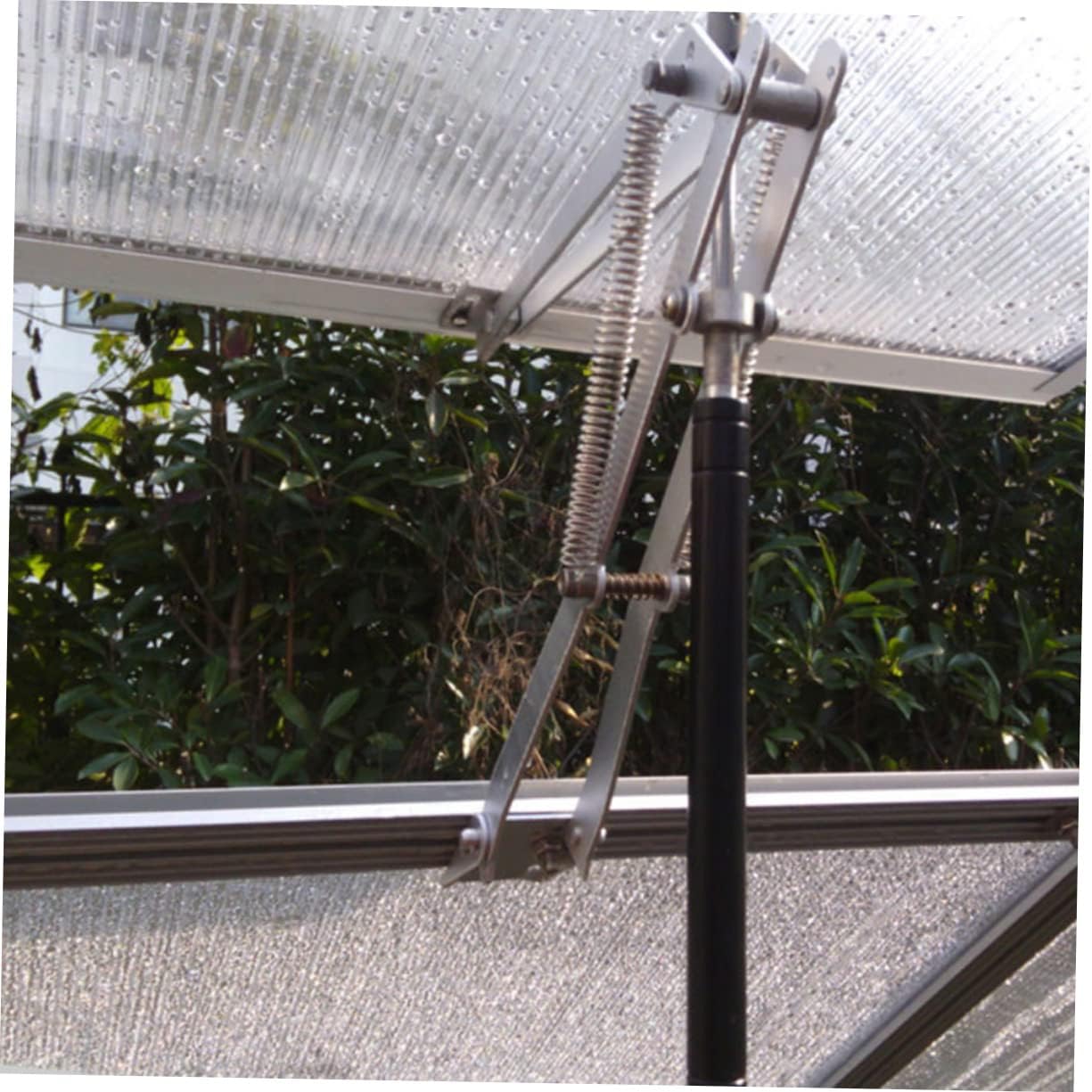 Double Spring Automatic Window Opener for Greenhouse Sturdy Ventilation System Silver Easy to Install Efficient Air Circulation