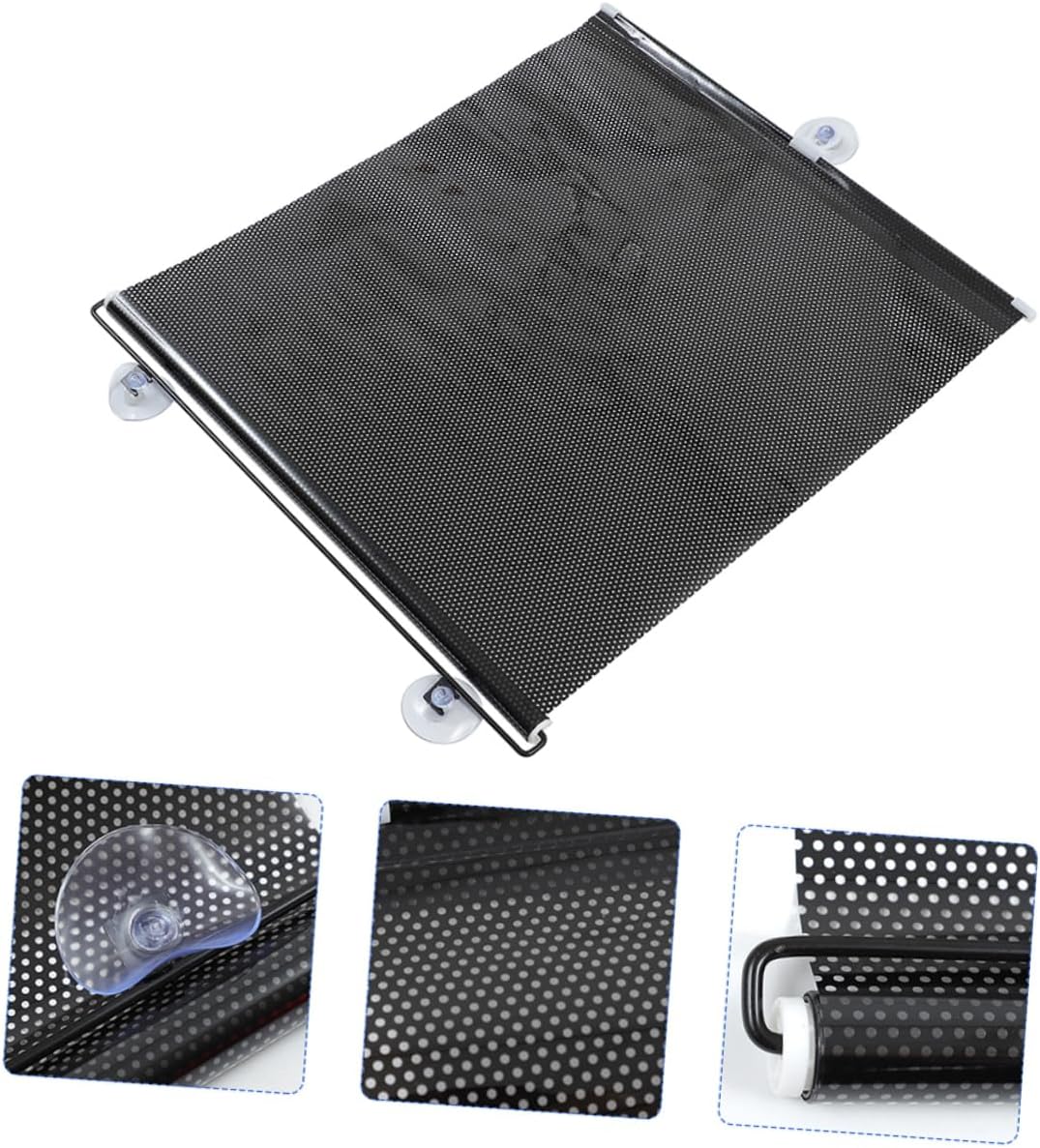 2pcs Suction Cup Sunshade Curtain for Rv Window Blackout Shades Room Darkening Breathable Window Cover Panels