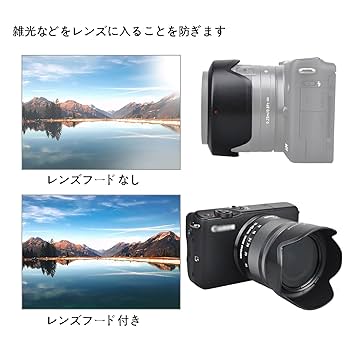 Amazon | JJC EW-53 可逆式 レンズフード 花形 Canon RF-S 18