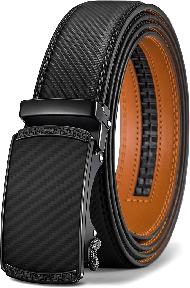 BULLIANT Gürtel Herren, Gürtel Ratsche Ledergürtel 35mm,Größe Angepasst | Herren Automatikgürtel Business Anzüge mit Geschenkbox