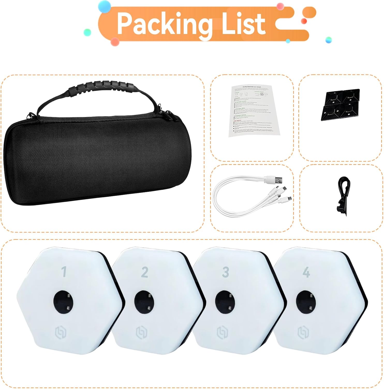 4 Pcs Reaction Training Lights, Agile Reaction Training Lamp Set, Quick Response Training Lights, Improves Reaction Time & Agility for Athletes, Trainers, Physical Therapists