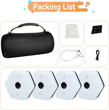 Reaction Training Lights, ReactionX APP Control Professional Agile Fitness Lamp 29+ Modes 8 Light Color Type-C Charging Agile Fitness Light Kit for Physical Training