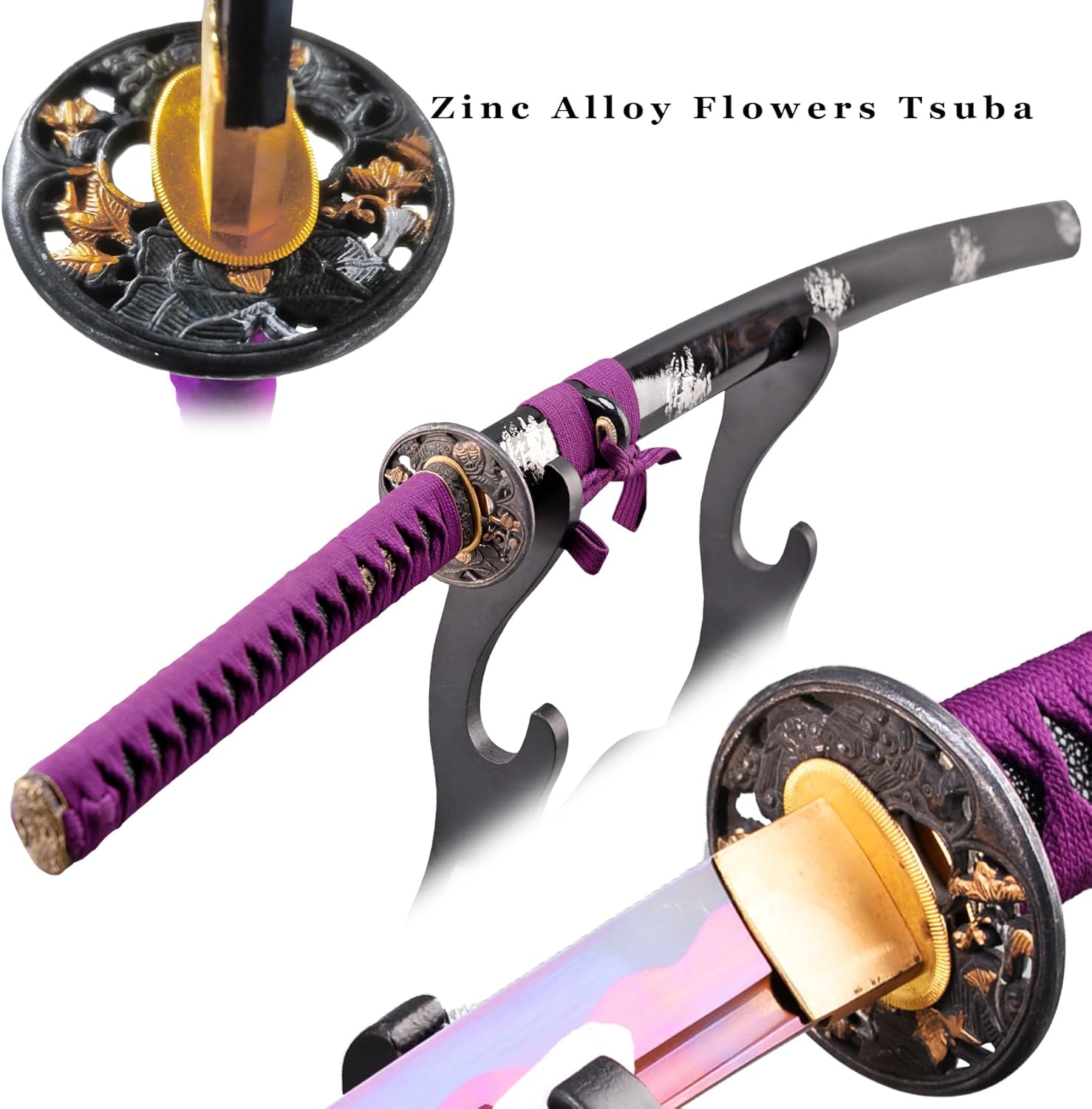 41 inch Handmade Japanese Samurai Katana Sword Full Tang for Man Gift Cosplay Decoration Self Defense - Image 3