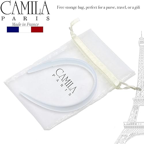 Miniatura 10 de Camila Paris CP3013 - Diadema de moda francesa para mujer, muy flexible con dientes para un agarre fuerte, banda para el cabello para mujer,
