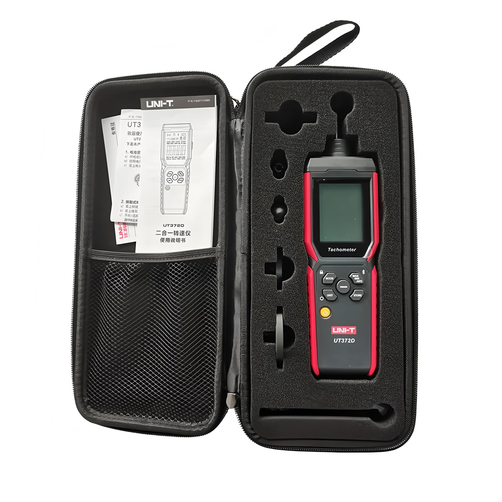 UNI-T Uni-trend UT372D Drehzahlmesser Digitaler U/min-Messer 2 in 1 Laser berührungslos & berührend Drehzahlmesser Professioneller Messgerät für Drehzahl