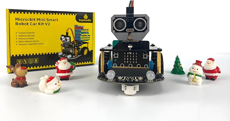 KEYESTUDIO BBC Microbit Robot Kit robotika szett vonalkövetéssel ultrahang szenzorokkal