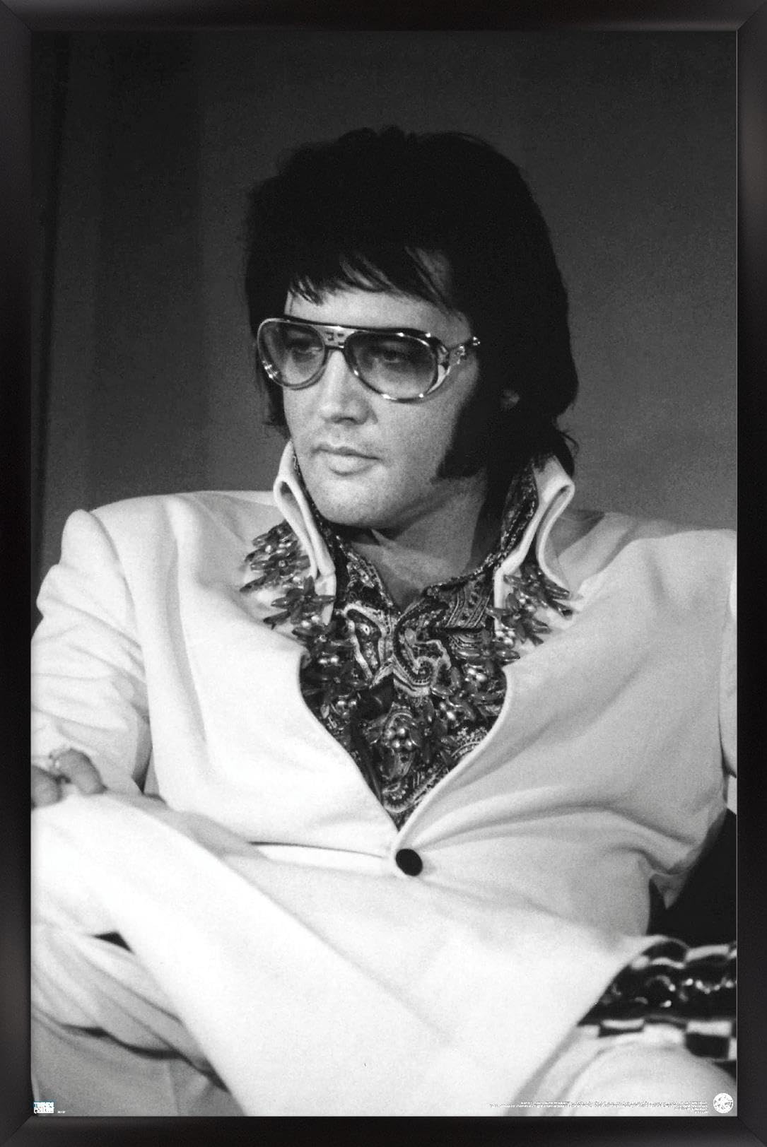 Elvis Presley - Resting Wall Poster, 22.4L" x 14.7W", Black Framed Version