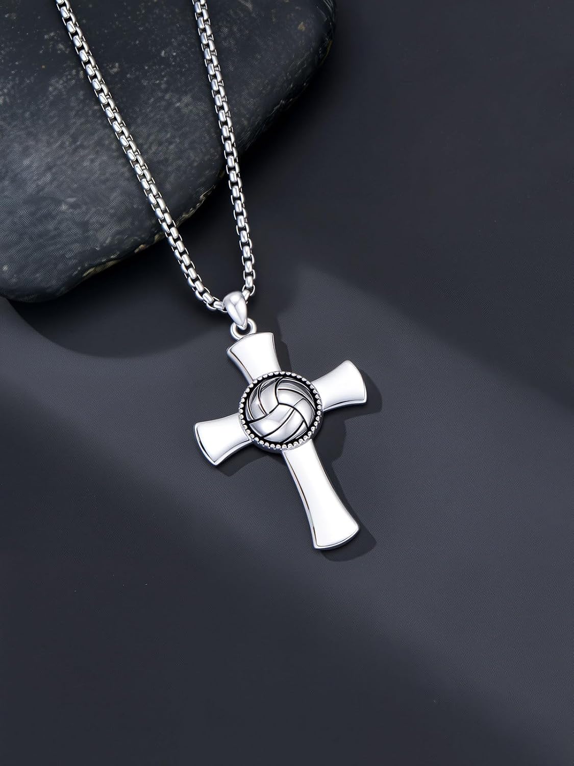 925 Sterling Silver Sports Necklace, Necklaces for Athletes or Sports Enthusiasts, Inspirational Jewelry Gifts for Men Women(with Gift Box)