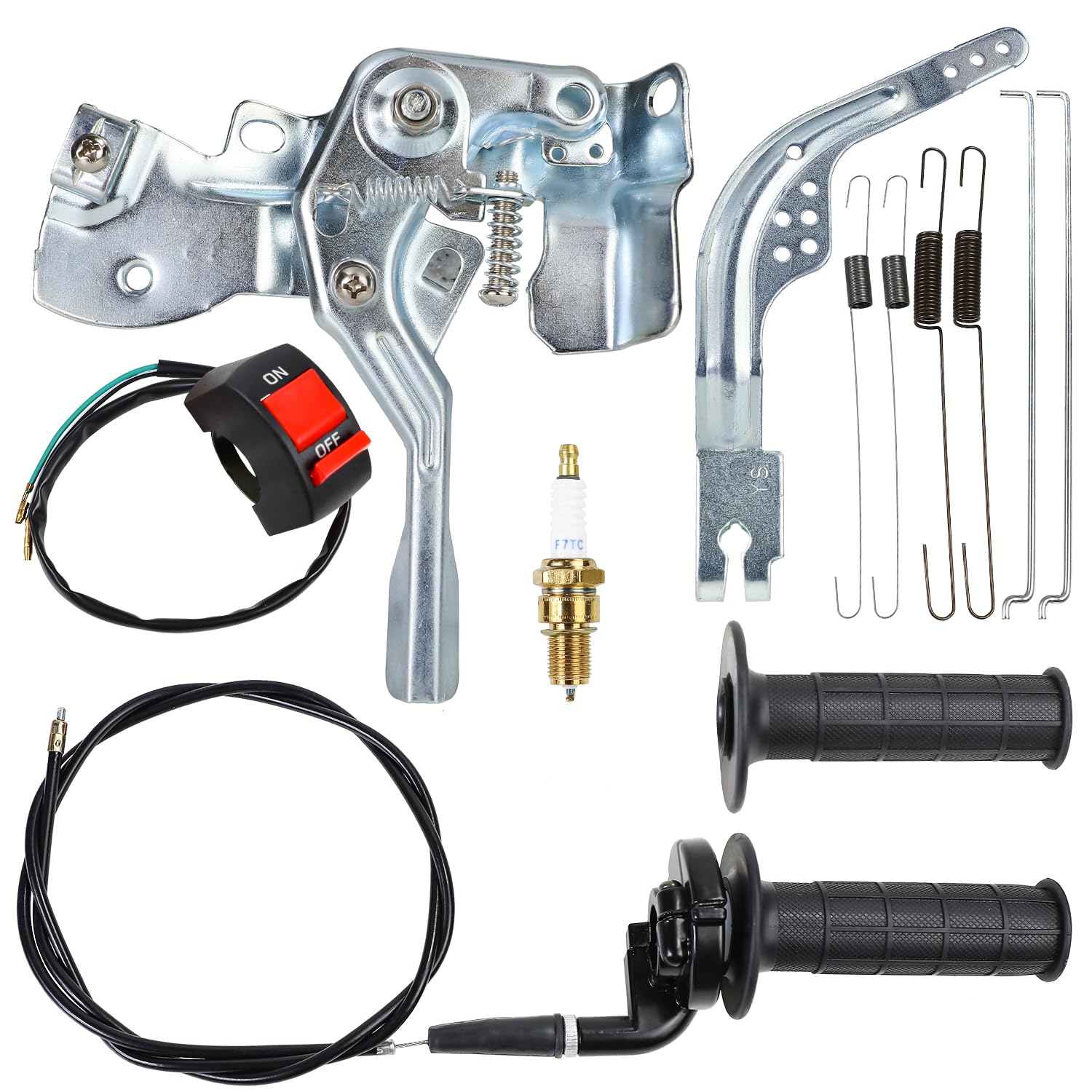 SENJWARMMini Bike Throttle Control Assembly Throttle Linkage Kit fit for Predator 212cc 196cc Coleman CT200U BT200X CT200U-EX B200R Baja Warrior Massimo MB200 M200 GX160 GX200 Dirt Bike Go Kart Parts