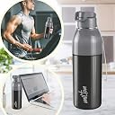 Milton Steel Convey 600 Insulated Inner Stainless Steel Water Bottle,Set of 2, 520 ml Each, Black, Cyan | Leak Proof | BPA Free | Hot or Cold for Hours | Office | Gym | Hiking |Treking | Travel Bottle gallery image