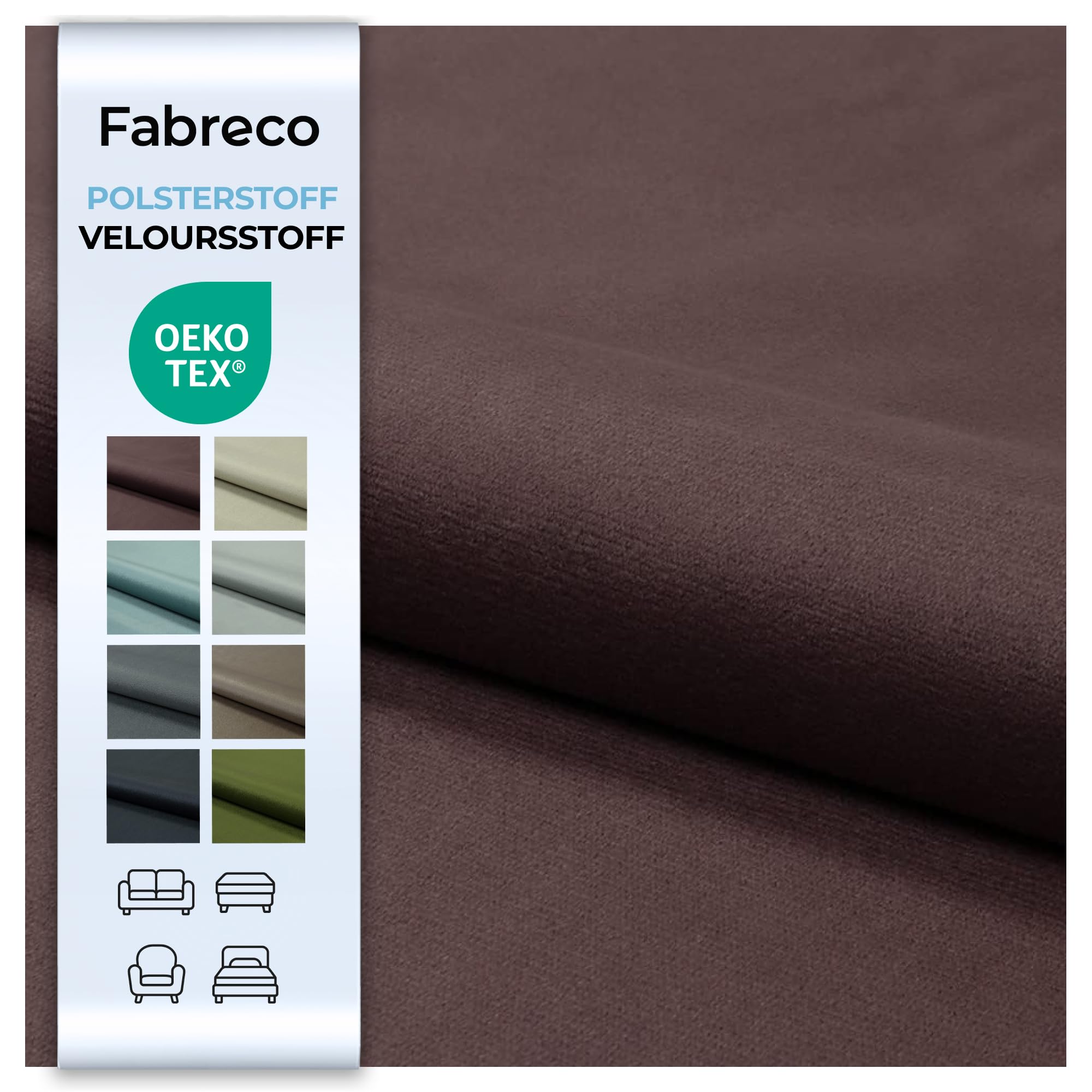 Fabreco ALVELLA Microfaser 3 M x 148 cm, Verlours, Möbelstof