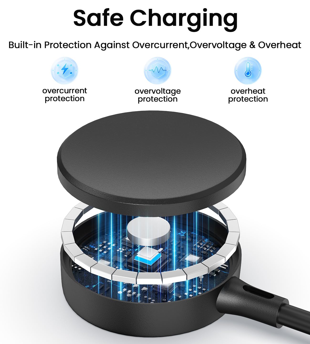 Fast Charging Cable Compatible with Samsung Galaxy Watch 8 Charger image 2