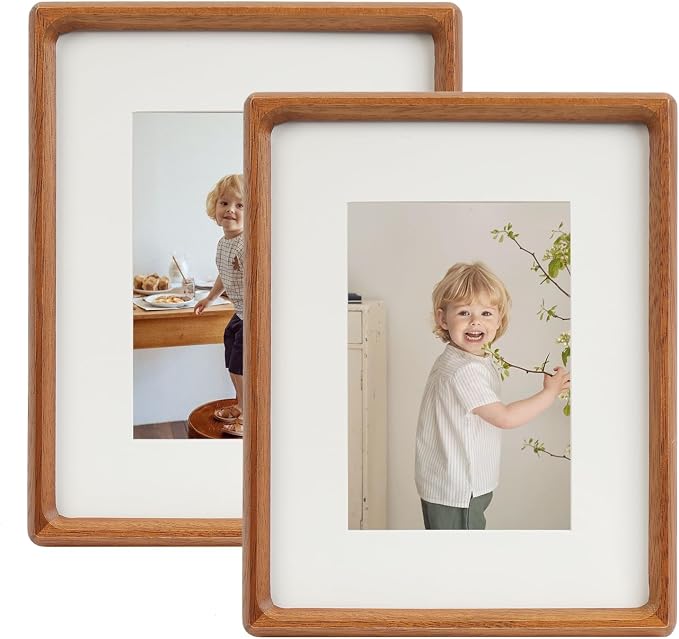 Amazon.com - DECOCIAGA 8x10 Picture Frame Set of 2 Natural Wood Photo ...
