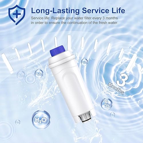 Miniatura 4 de Filtros de repuesto para máquina de café para filtro DeLonghi DLSC002, cartuchos de filtro de agua, ablandador de carbón activado, compatible con