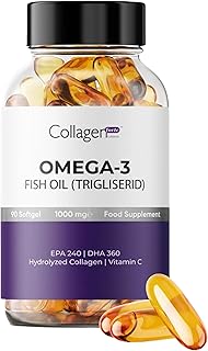 Collagen Forte Platinum Omega-3 Premium Fish Oil 90 Softgel X 1000mg, Balık Yağı, Hidrolize Kolajen & C Vitamini