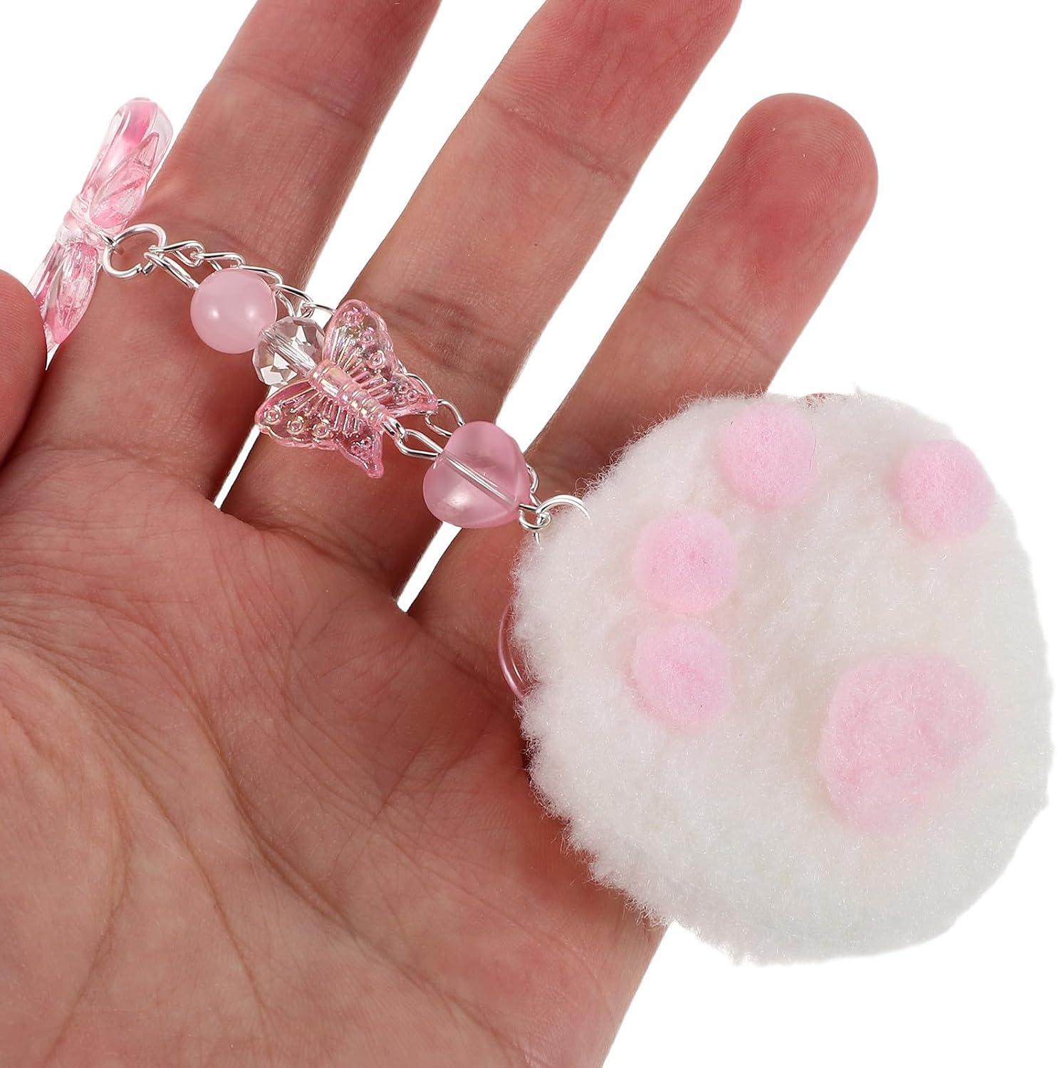 Cat Paw Lace Ribbon Decorative Keyboard Accessory for Gaming Workspace image 4