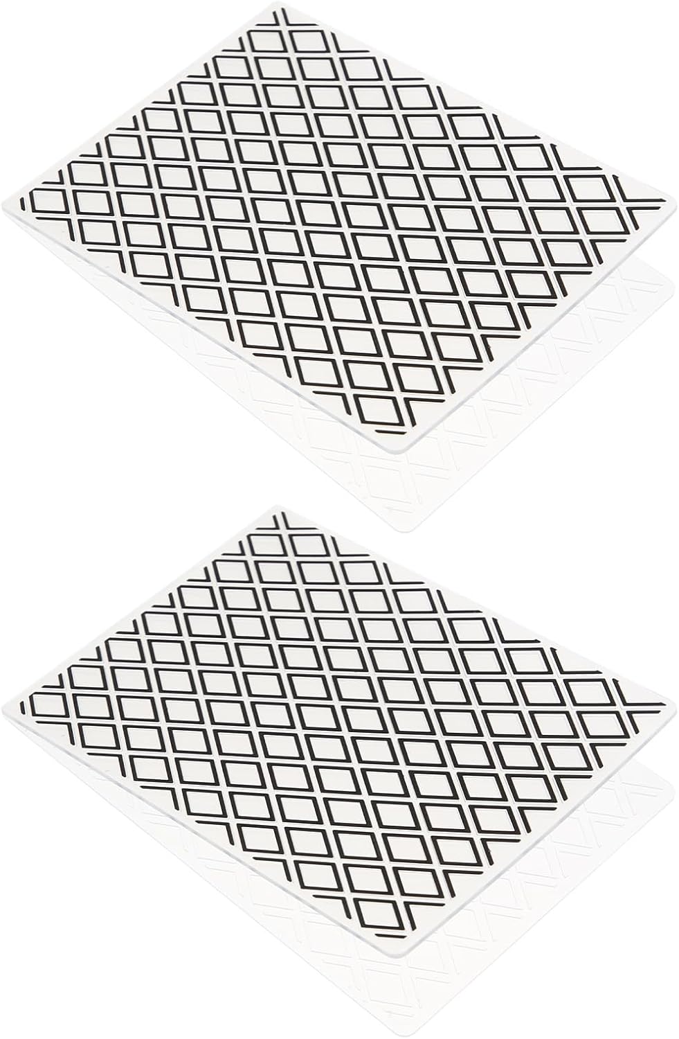 2 Pcs Plastic Diamond Embossing Folder Template for Card Making