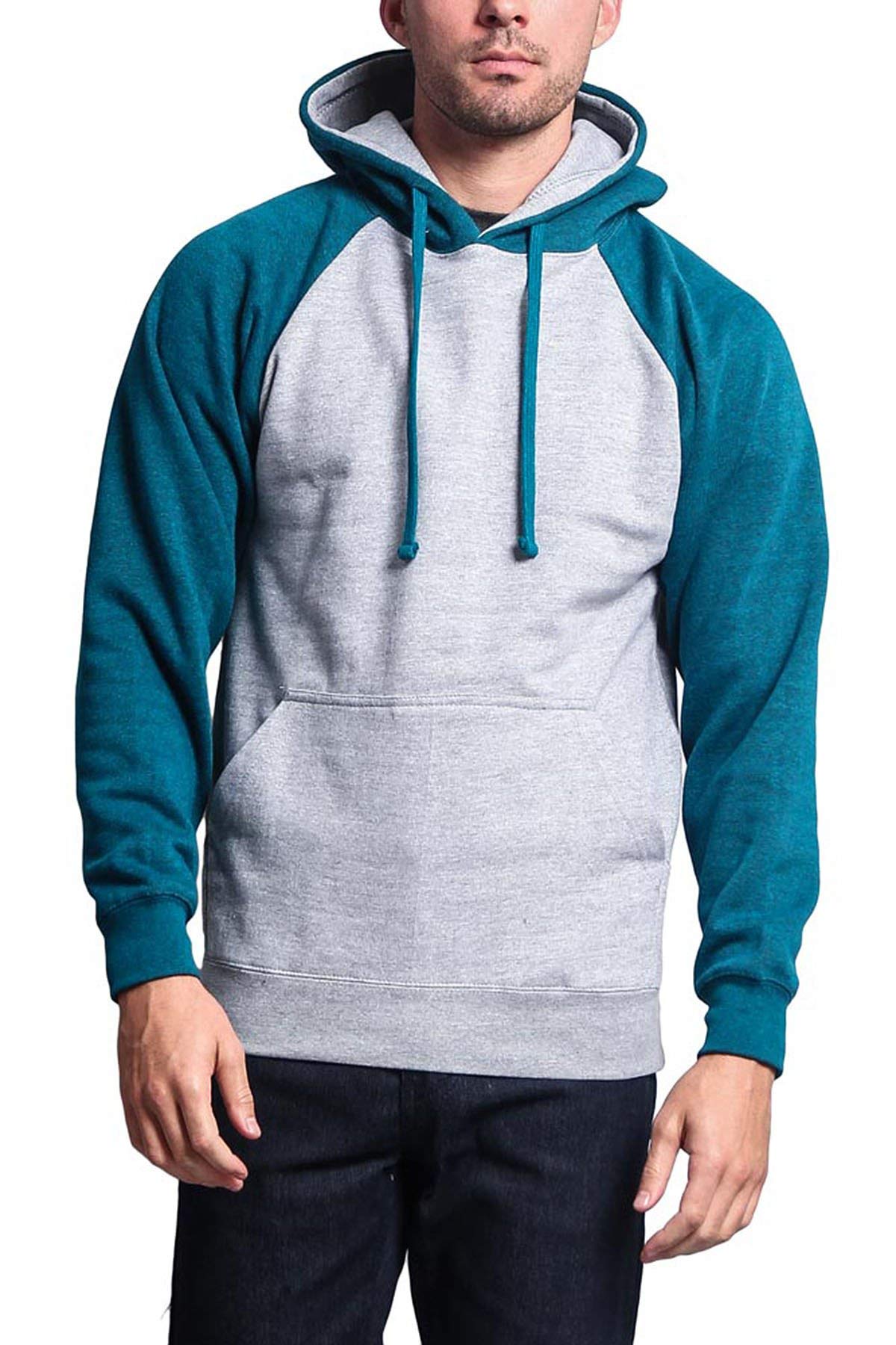 G-Style USAPremium Heavyweight Contrast Raglan Sleeve Pullover Hoodie