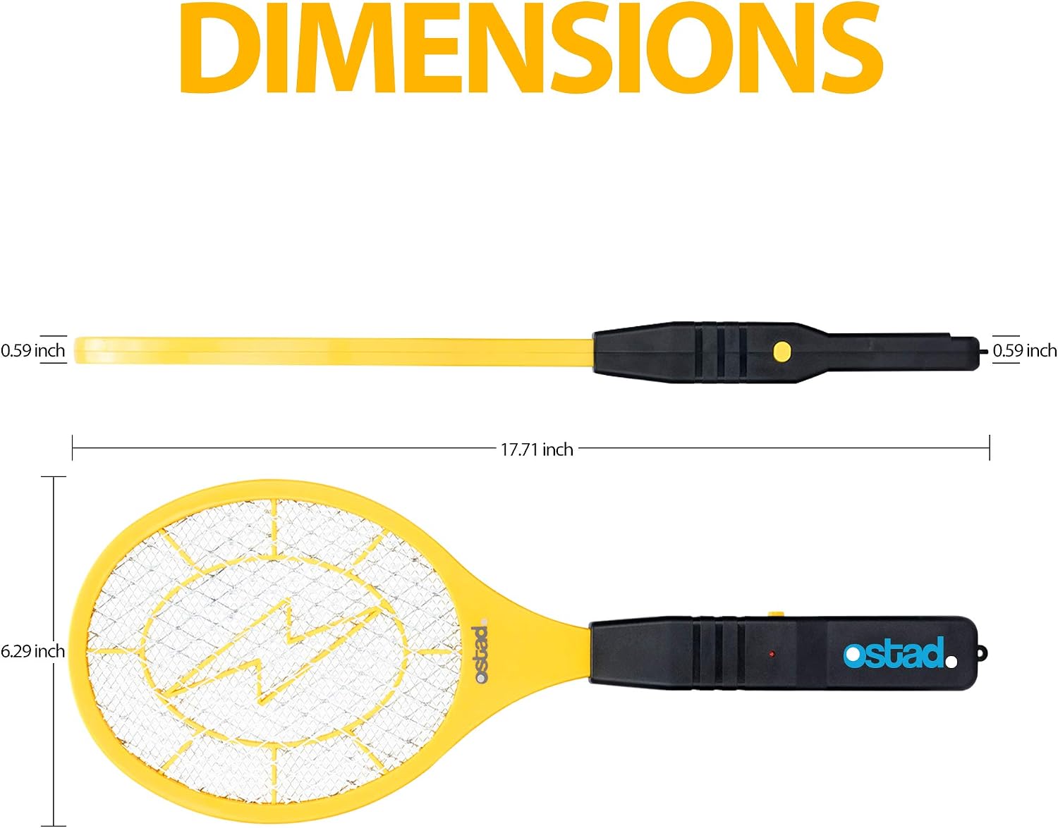 Electric Fly Swatter Racket - Indoor Bug Zapper for Home, Mosquito Killer, Fly Zapper, Pest Control, Gnat Killer, Bug Catcher, Insect Killer - Outdoor & Indoor Use 2-Pack