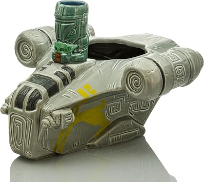 Geeki Tikis Star Wars: The Mandalorian Razor Crest 55-Ounce Punch Bowl Set With Mini Muglet Tumbler