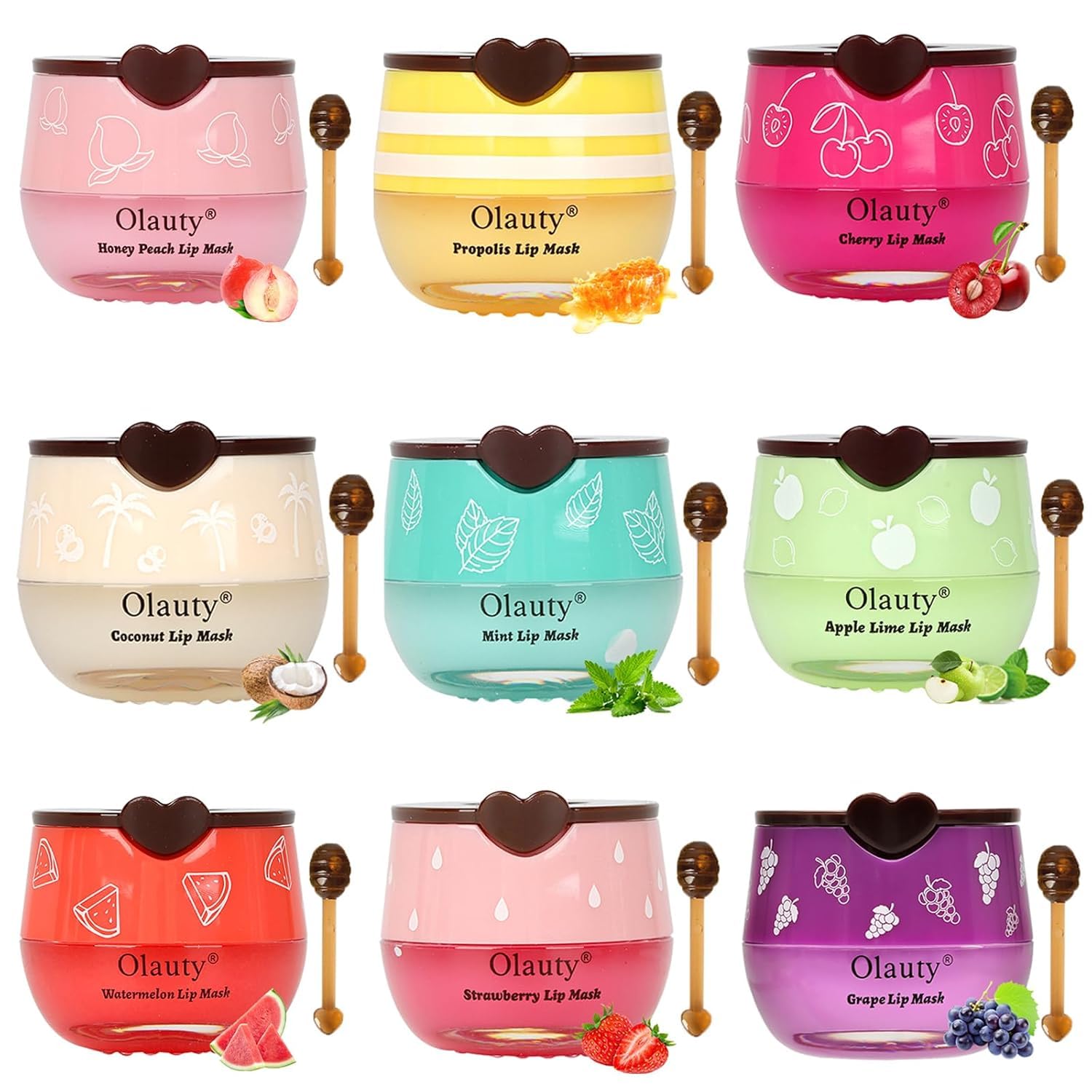 9 PCS Bee Lip Balm Lip Mask Honey Pot Phanund