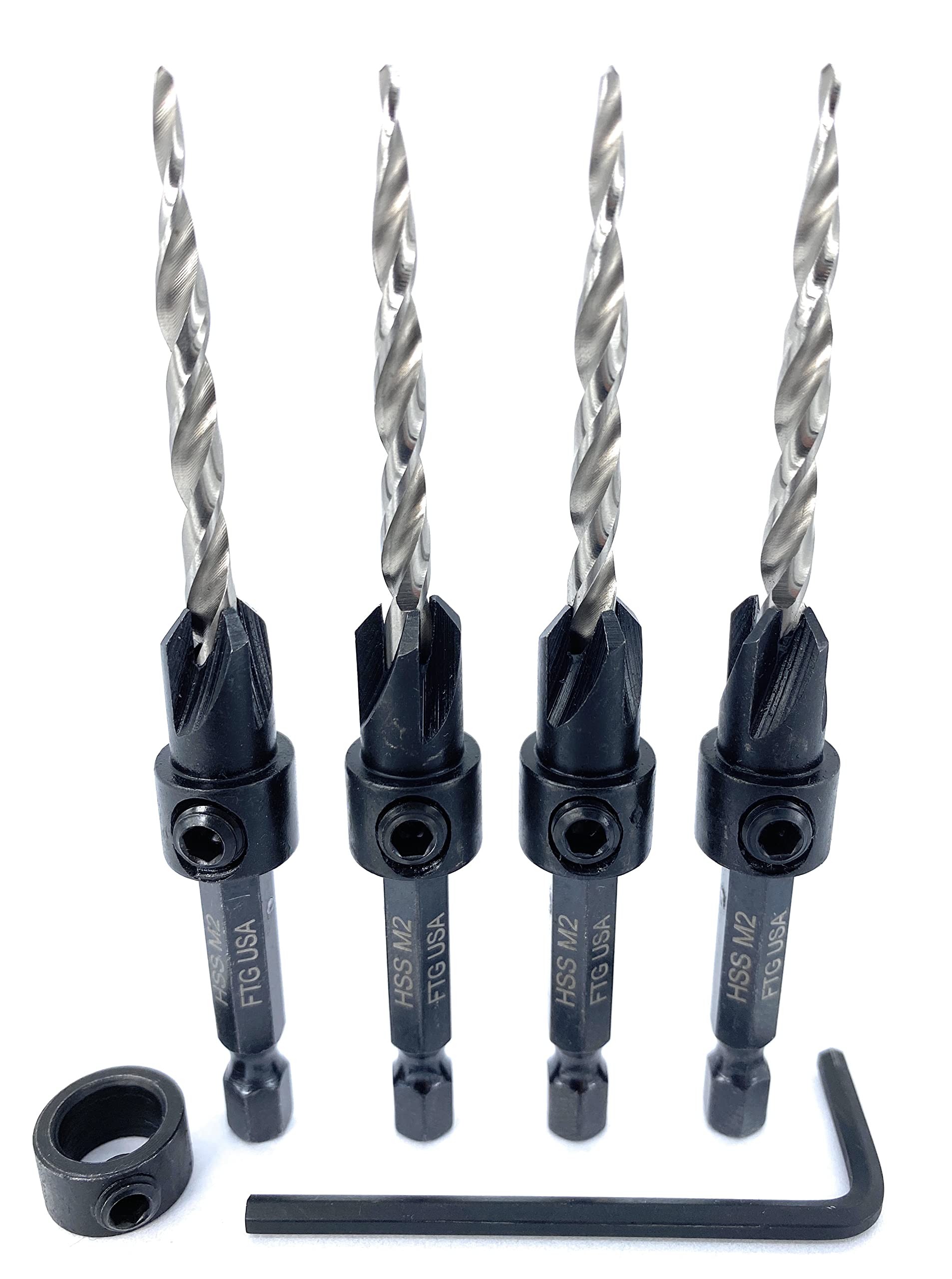 FTG USA Countersink Drill Bit Set - 6 Piece -20 FTG USA Countersink Drill Bit Set - 6 Piece -20